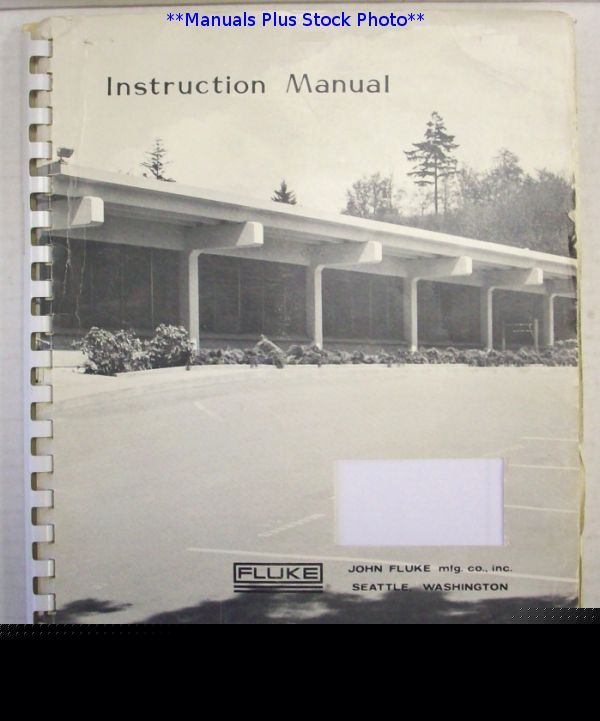 Fluke 931 op/service manual - $5 shipping 