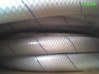 Pvc/fda tubing white w/blue tracer 5/8