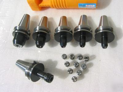 16 pc cnc cat 40 ER16 collet chuck & collets