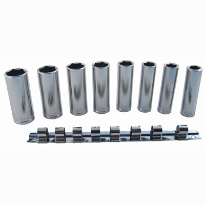 9 piece set. deep socket 1/4