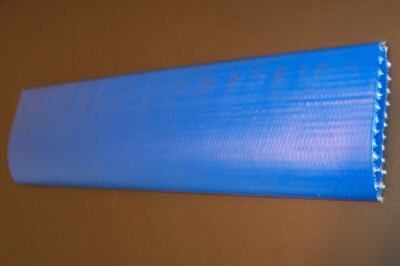 Discharge hose, pvc layflat - 8 in. x 75 feet (blue)
