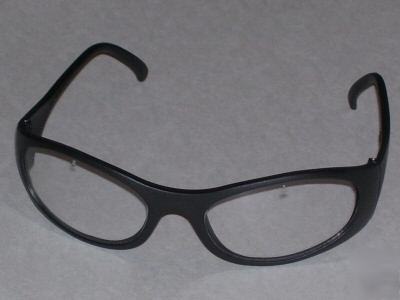 Crews frostbite 2 safety glasses clear/black frame 