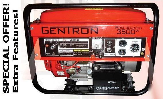 Gentron 3500 watt heavy duty portable gas generator