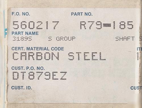 Goulds paint pump shaft R79-185 31895 carbon steel 122