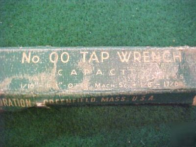 Greenfield no. 00 tap wrench with box 