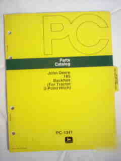 John deere 165 backhoe 3 point hitch parts catalog-nice