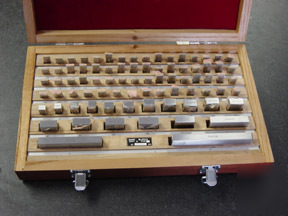 Precision gage block set 81 pc grade 3 w/cert