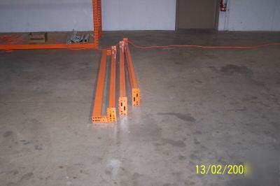 Steel warehouse racking 16 foot slightly used