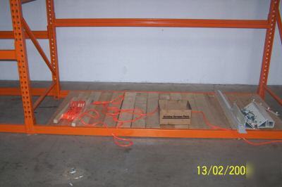 Steel warehouse racking 16 foot slightly used