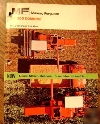 Massey ferguson 300 combine sales brochure book mf