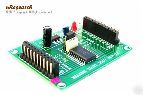 Mini-level-shifter (5V <=> 3.3V convt) basic stamp, pic