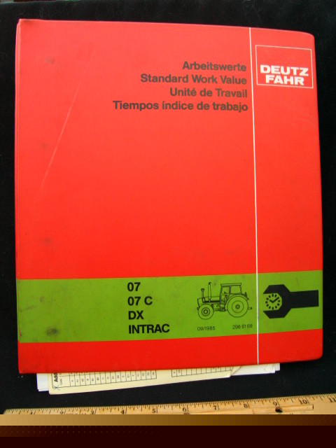 Deutz fahr 07 - dx - intrac tractor labor rate manual