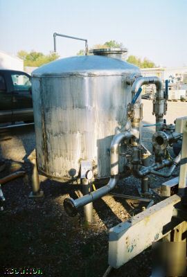 (2) stainless steel carbon towers / tanks with manifold