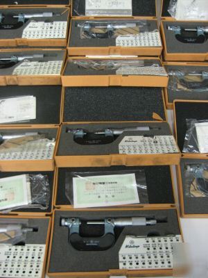 New lot of 13 mitutoyo thread micrometers - many 