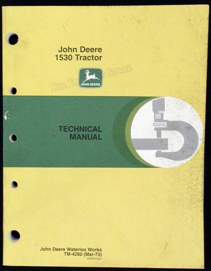 John deere 1530 tractor technical manual TM4280 jd