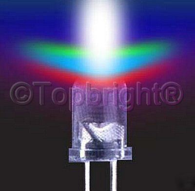 100X 5MM 6KMCD slow flashing multicolor rgb led f/r