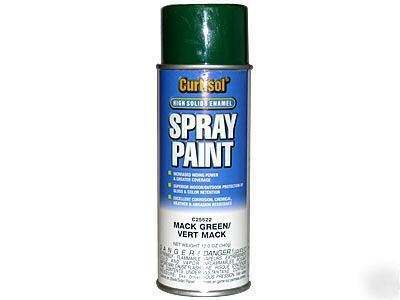 High solids aerosol spray paint mack green qty 12 cans