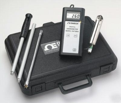 Omega microprocessor handheld air flowmeter HHF300A