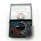 Compact analog multimeter, voltmeter ammeter ohm meter