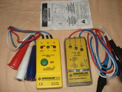 Greenlee phase sequence and motor rotation indicators