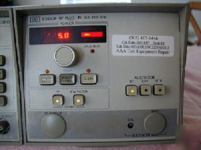 Hp - agilent 83590A 2.0 to 20.0 ghz rf plug in w/opt 