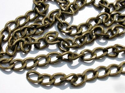 Metal bag chains 15X10X2.5MM antique brass 50M GD10F-ab