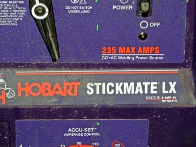 Hobart 235 amp stick welder stickmateÂ® lx 235 ac