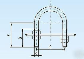 10PC u-bolts - M10 ( 3/8