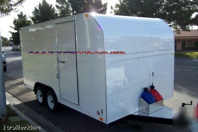 16' enclosed motorcycle atv car hauler utility trailer
