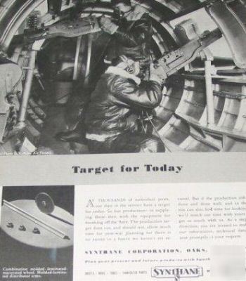 Synthane plastics oaks, pa - ww ii production -1943 ad