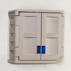 Wise wall hung utility garage storage cabinet 2 door