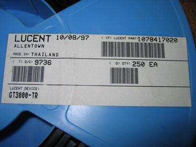 New GT3000 lucent plcc t/r 3000-tr 250PCS globespan