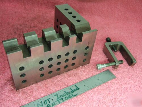 Angle plate toolmaker machinist hardened 1 vee 1 clamp 