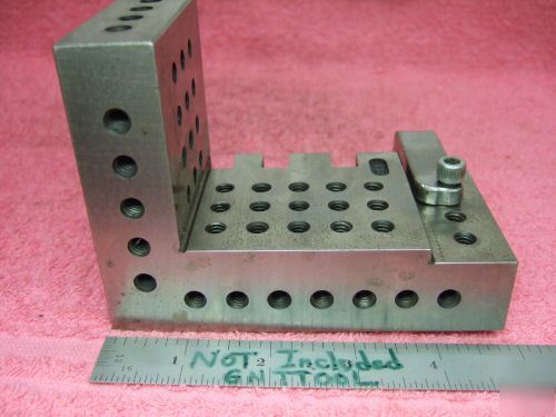 Angle plate toolmaker machinist hardened 1 vee 1 clamp 