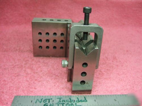 Angle plate toolmaker machinist hardened 1 vee 1 clamp 