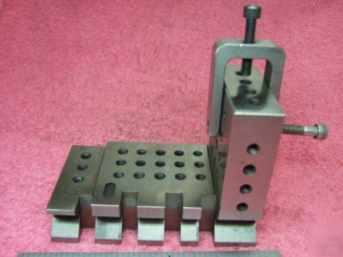 Angle plate toolmaker machinist hardened 1 vee 1 clamp 