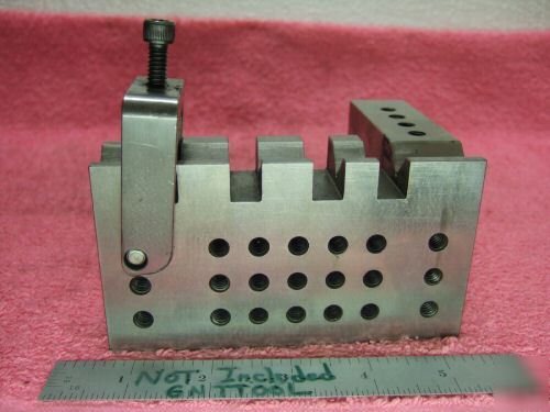 Angle plate toolmaker machinist hardened 1 vee 1 clamp 