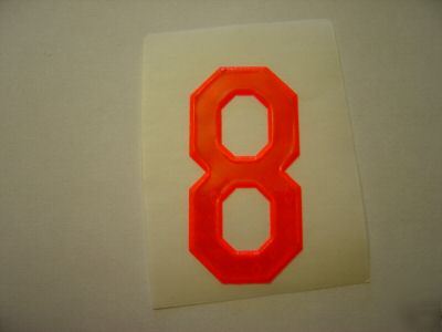 Fire helmet reflective stickers/decals -numbers--