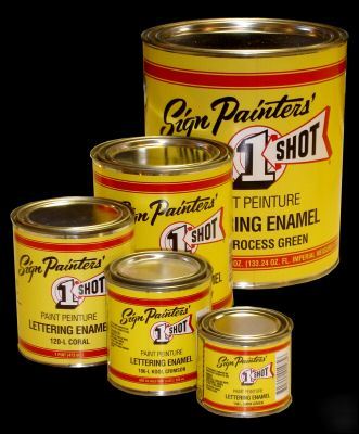 1 one shot enamel lettering black 4 oz sign paint rod