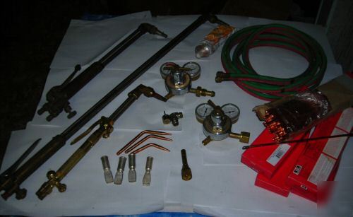 Huge victor cutting torch welding lot oxy,acetylene,rod