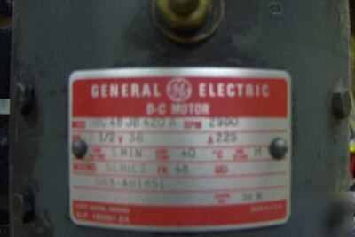 Hydraulic pump 36 volt dc general electric motor plus p