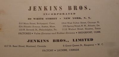 Jenkins valves& mechanical rubber goods bridgeport fac 