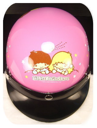 Little twin stars half helmet harley style hotpink rare