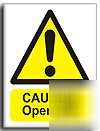 Open pits sign-semi rigid-200X250MM(wa-032-re)