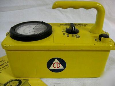 Radiological survey meter with manual & shoulder strap