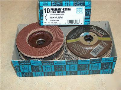 10 pferd grinding flap disc polifan wheel 4 1/2X7/8 60
