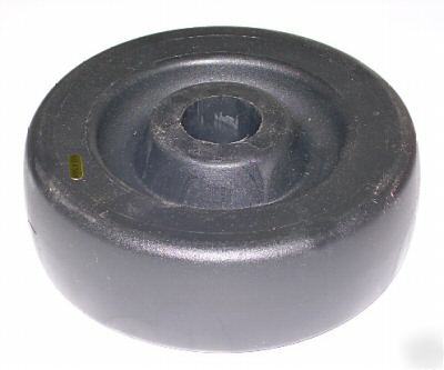 ( 4 )6â€X2â€ medium duty solid black rubber wheel