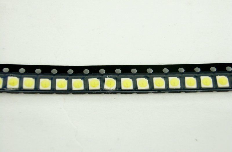 50PCS plcc-2 smd smt 2500MCD white led