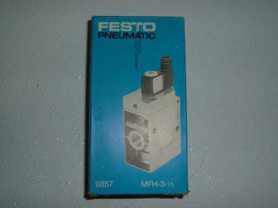 Festo pneumatic solenoid valve 9857 mfh-3-1/ 2NIB