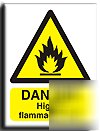 Highly flam. lpg sign-s. rigid-200X250MM(wa-022-re)